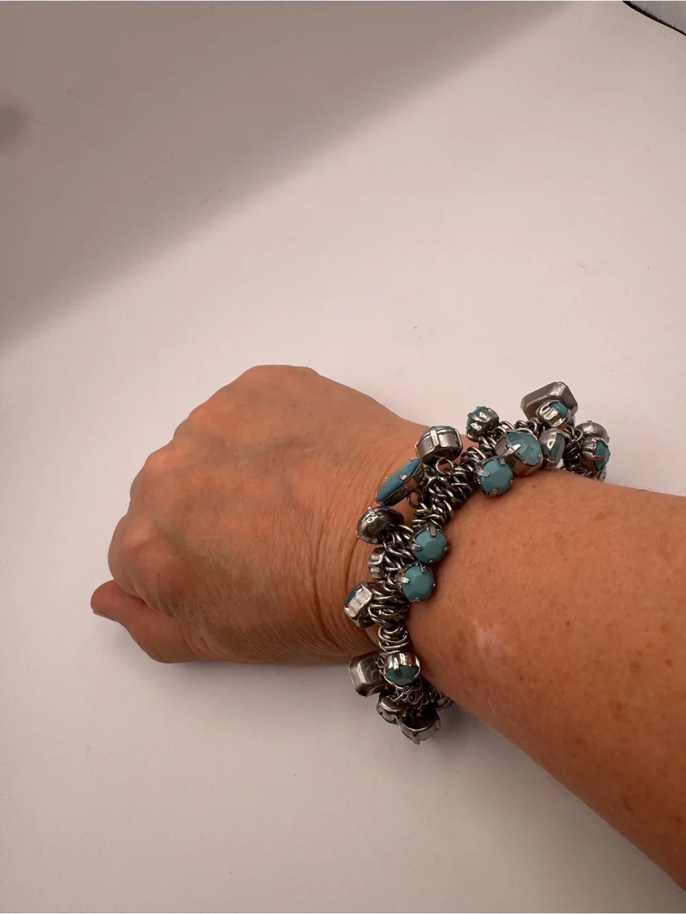 Turquoise Stone Cluster Bracelet - Women Jewelry